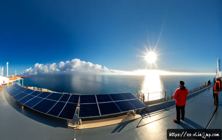 기후 엔지니어링의 효과와 윤리적 고려 - Photorealistic wide-angle view of a Mediterranean coastal climate research facility at sunrise, a sl...